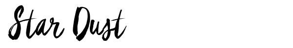 Star Dust font preview